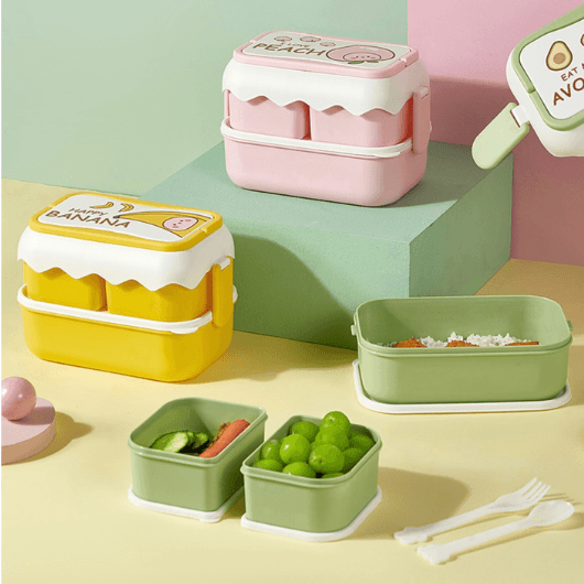 Bento Lunch Boxes - Donut/Double Decker