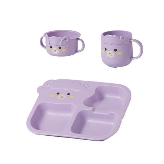 Wheat Straw Plate Feeding Set