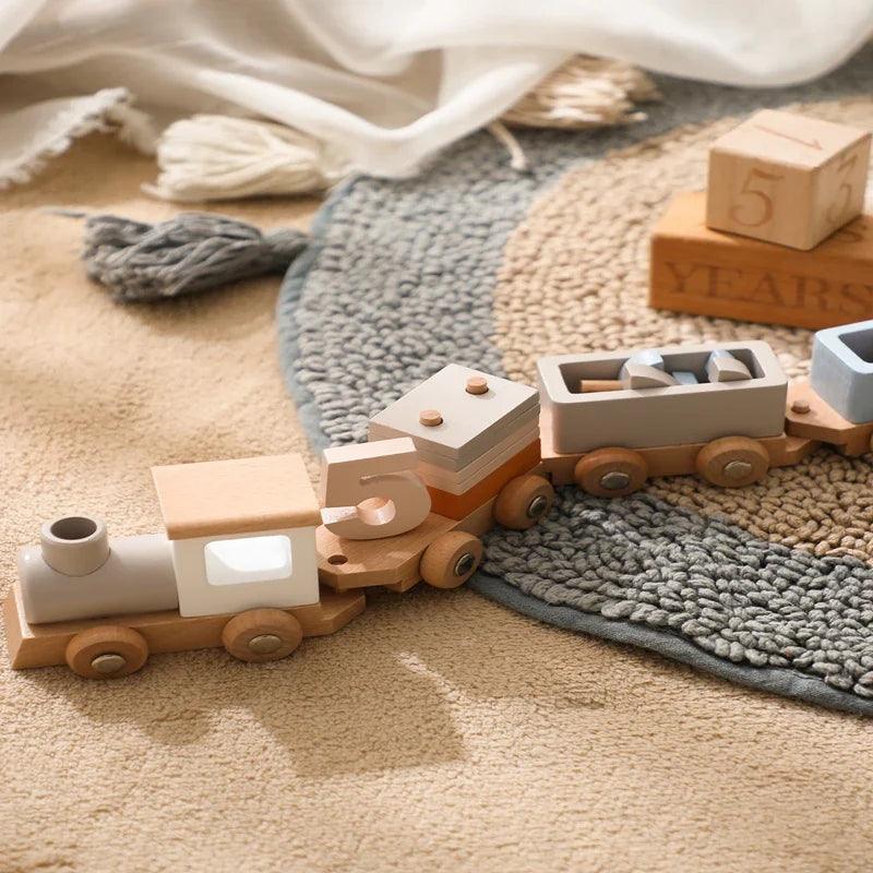 Montessori Wooden Train Set