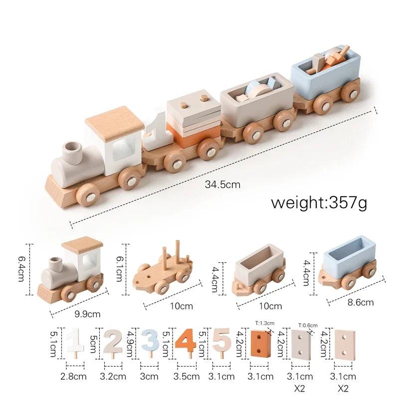 Montessori Wooden Train Set